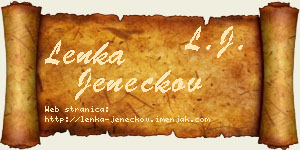Lenka Jeneckov vizit kartica